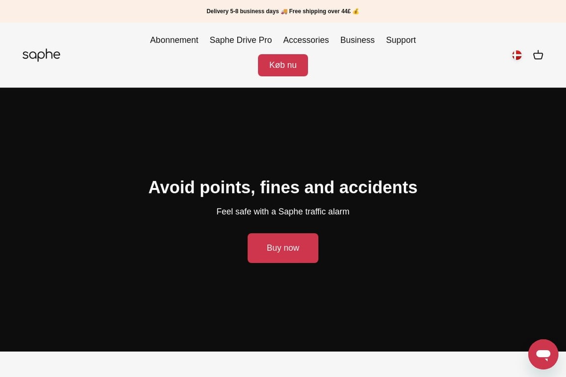 Saphe – speed camera detector homepage