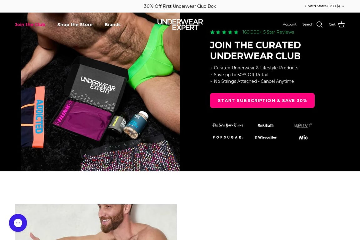 Underwear Expert homepage