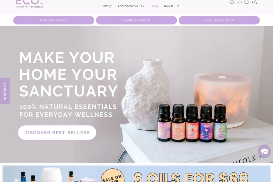 ECO. Modern Essentials homepage