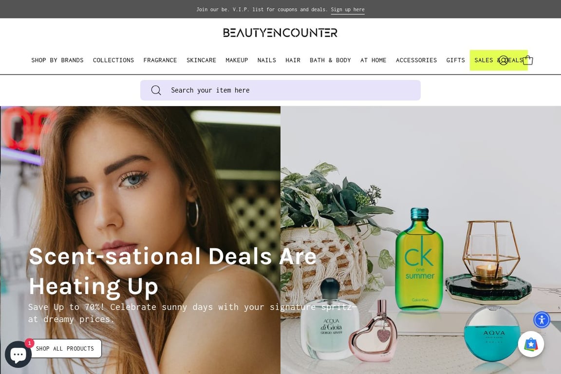 Beauty Encounter homepage