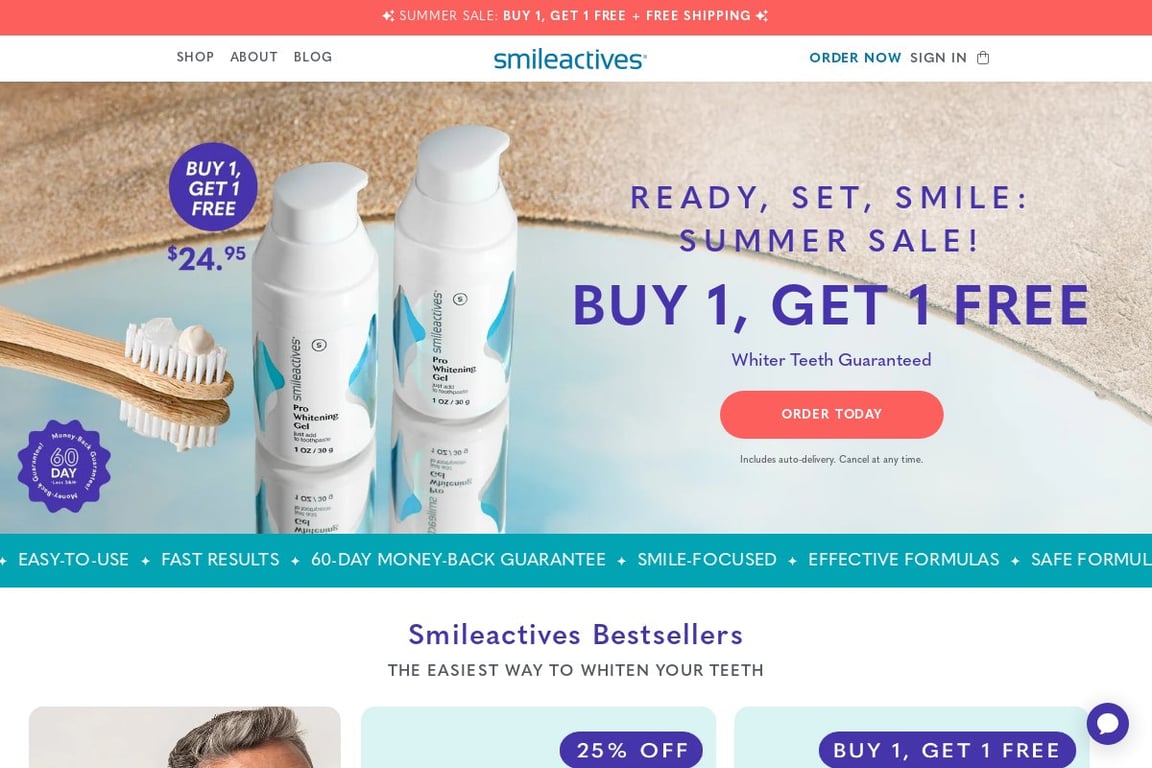 Smileactives homepage