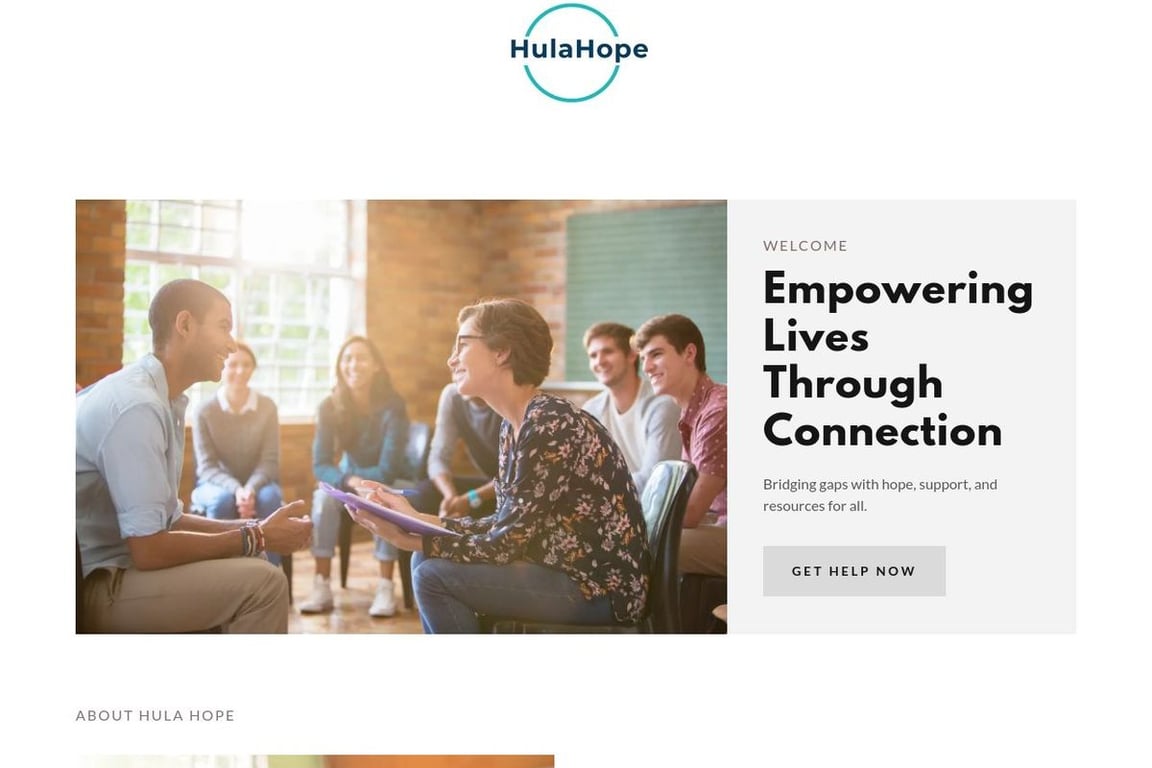 Hulahope.com homepage