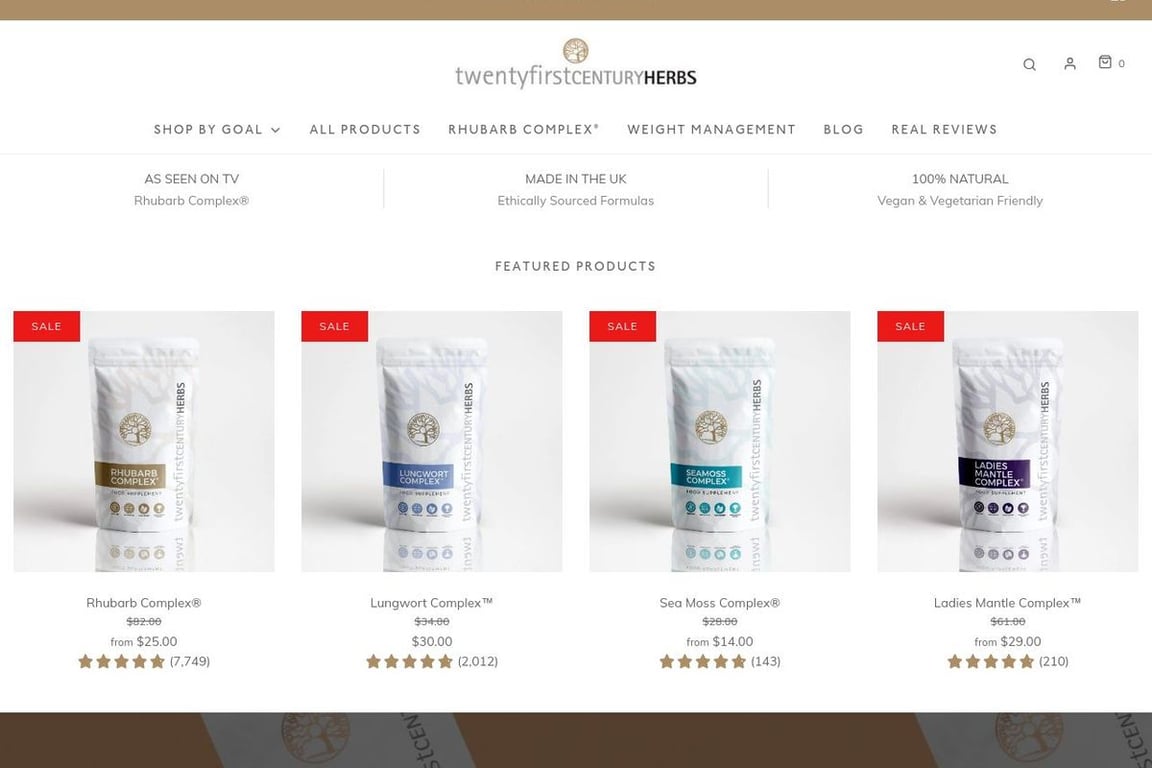 Twenty First Century Herbs homepage