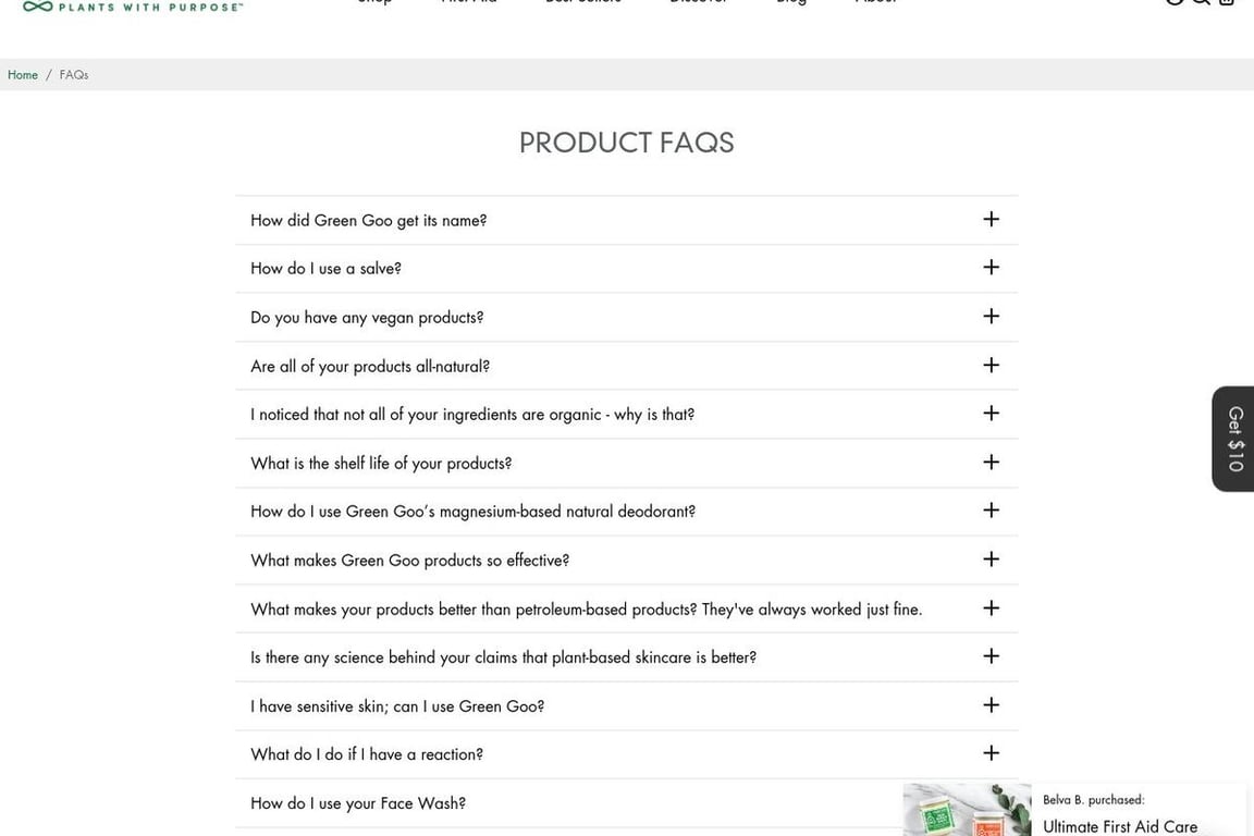 Green Goo affiliate program signup page