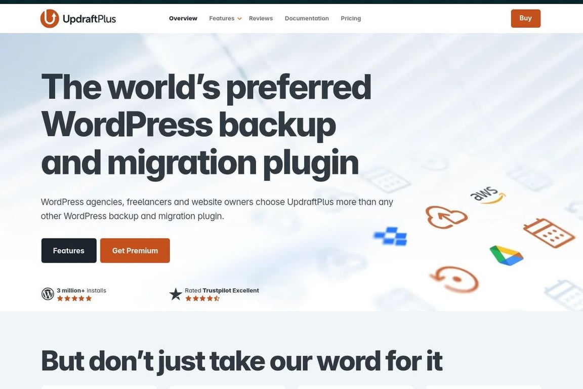 UpdraftPlus homepage