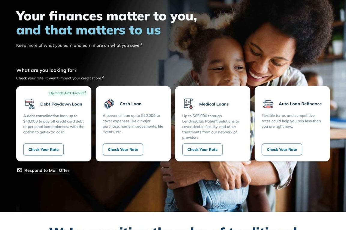 LendingClub homepage