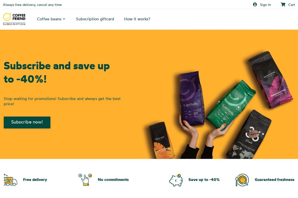 Coffee Friend Club homepage