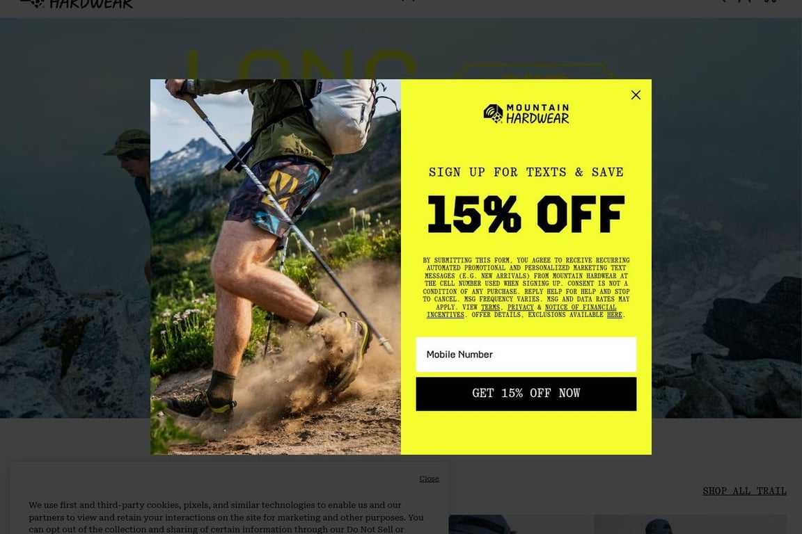 Mountain Hardware homepage