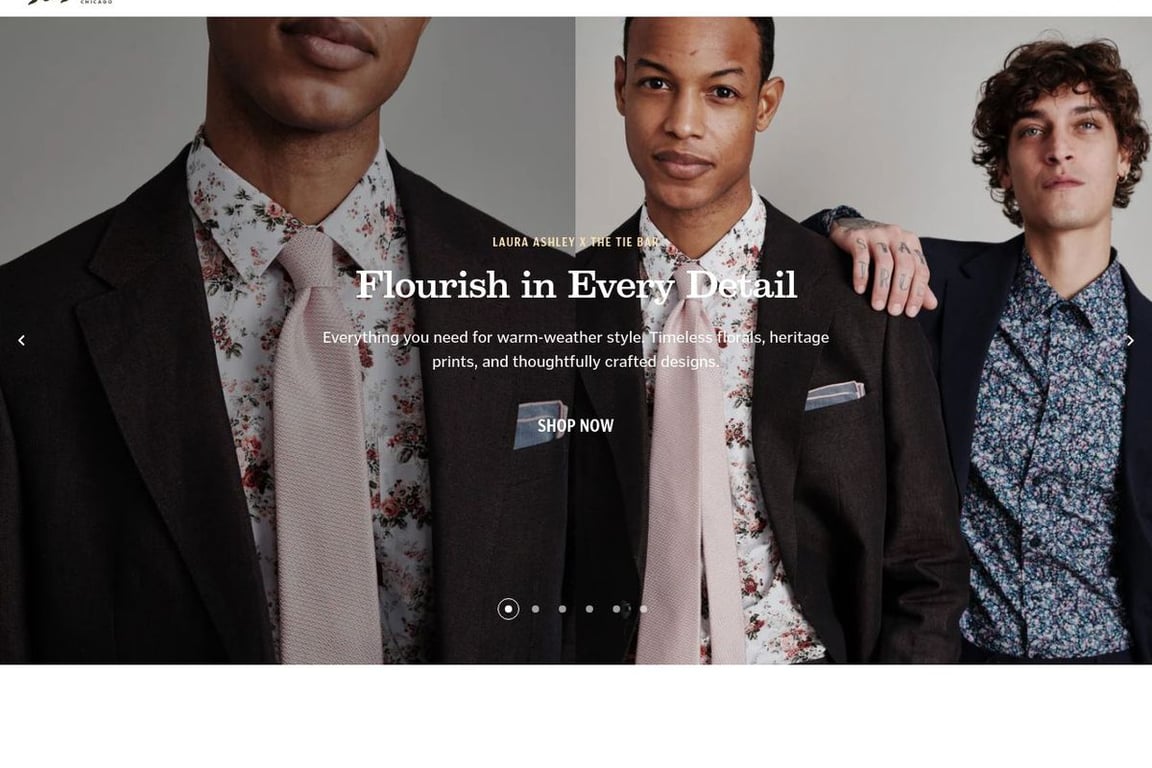 The Tie Bar homepage