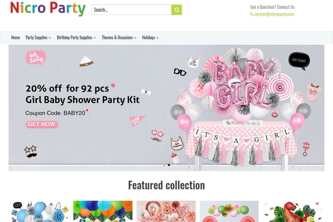 Nicro Party homepage