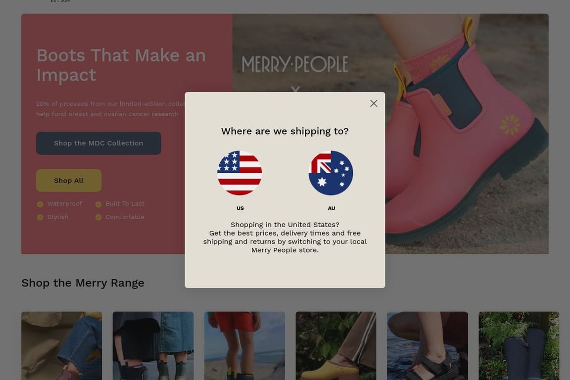 Merry People homepage