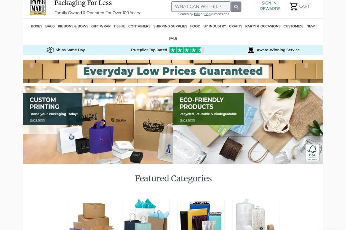PaperMart.com homepage