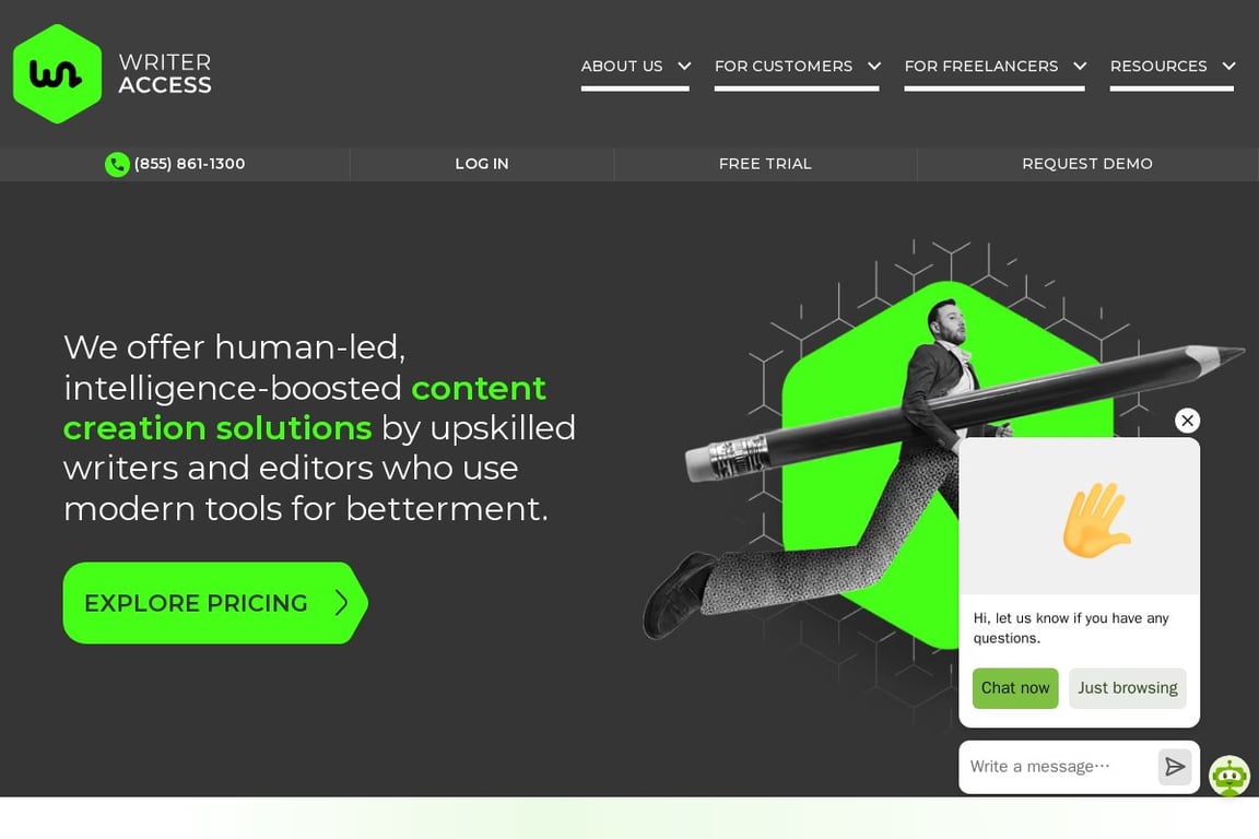 WriterAccess homepage
