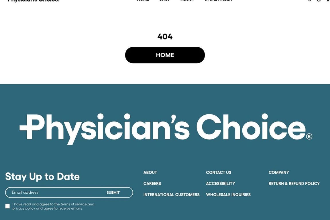 Physician’s Choice affiliate program signup page