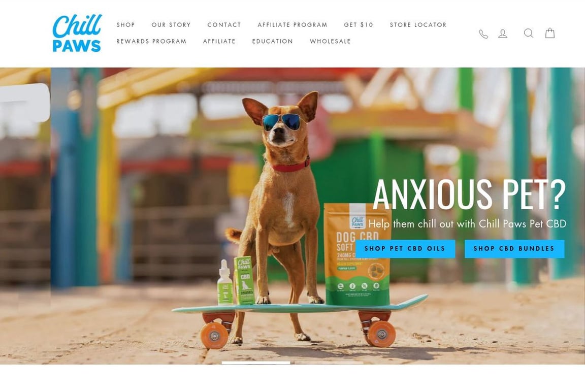 Chill Paws homepage