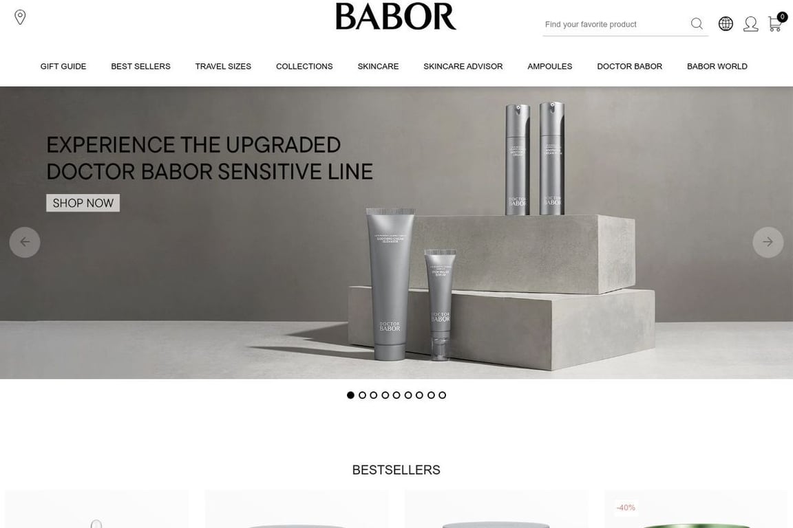 Babor CA homepage