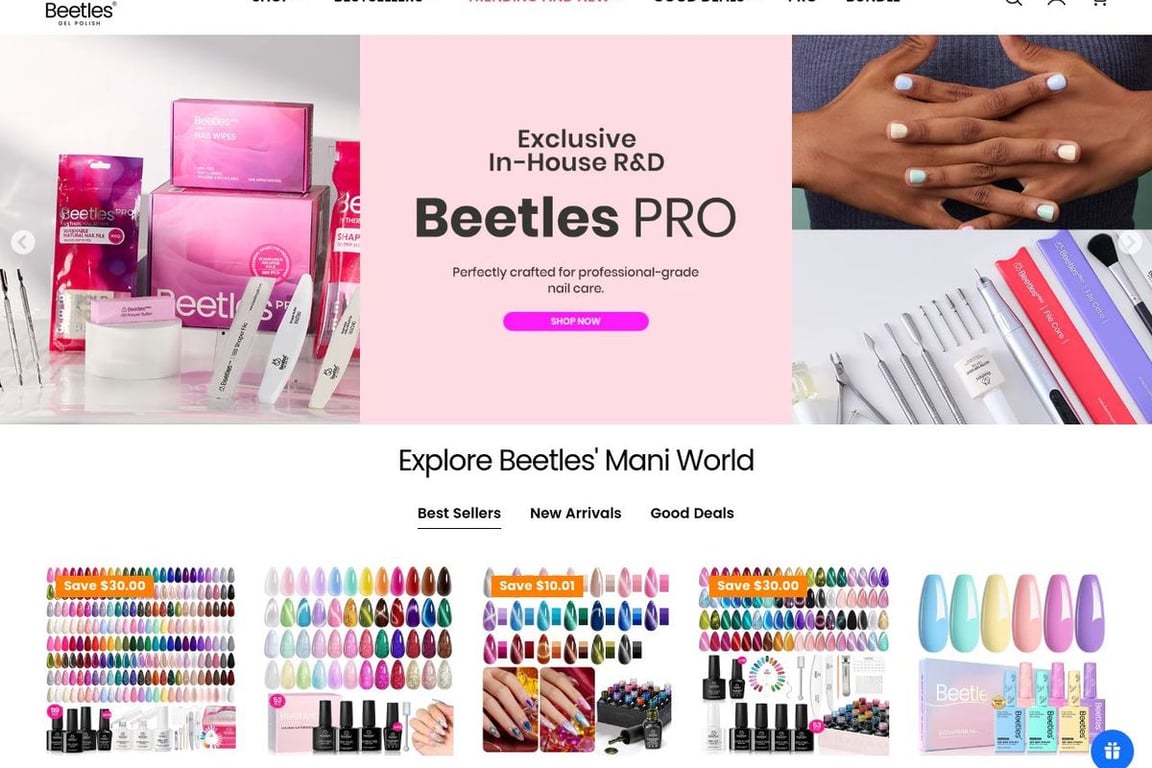 Beetles Gel Polish homepage