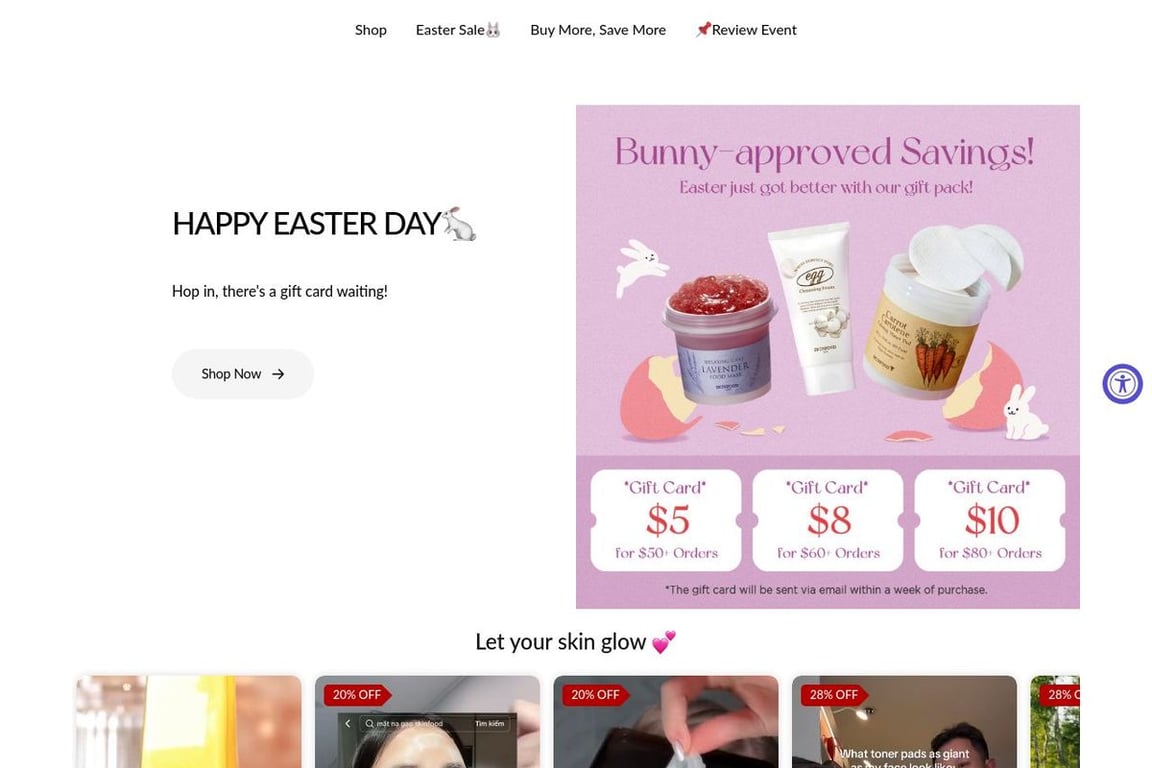 SKINFOOD USA homepage