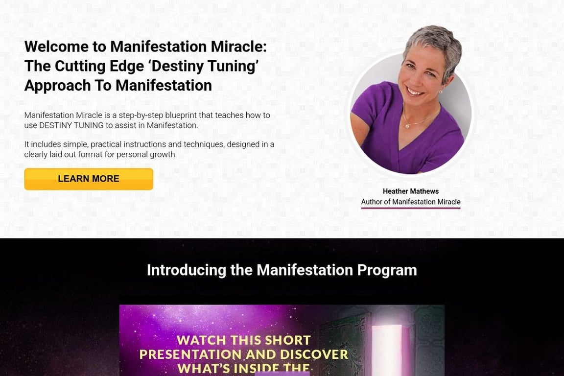 Manifestation Miracle homepage