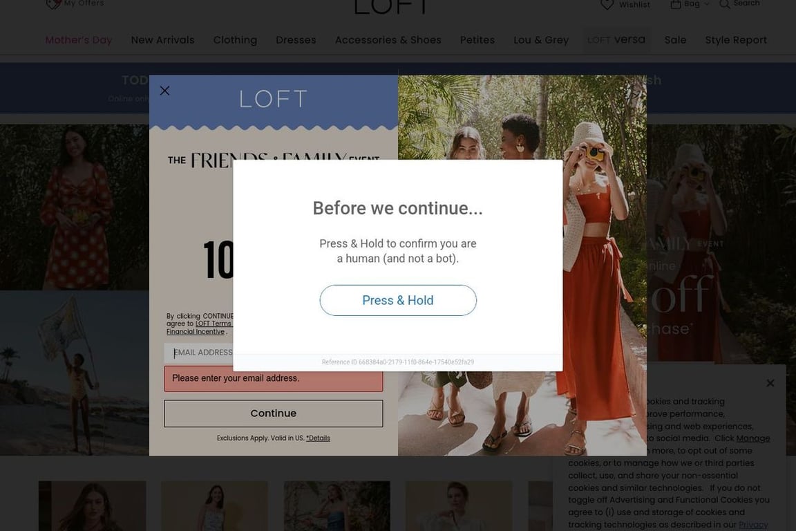 LOFT homepage
