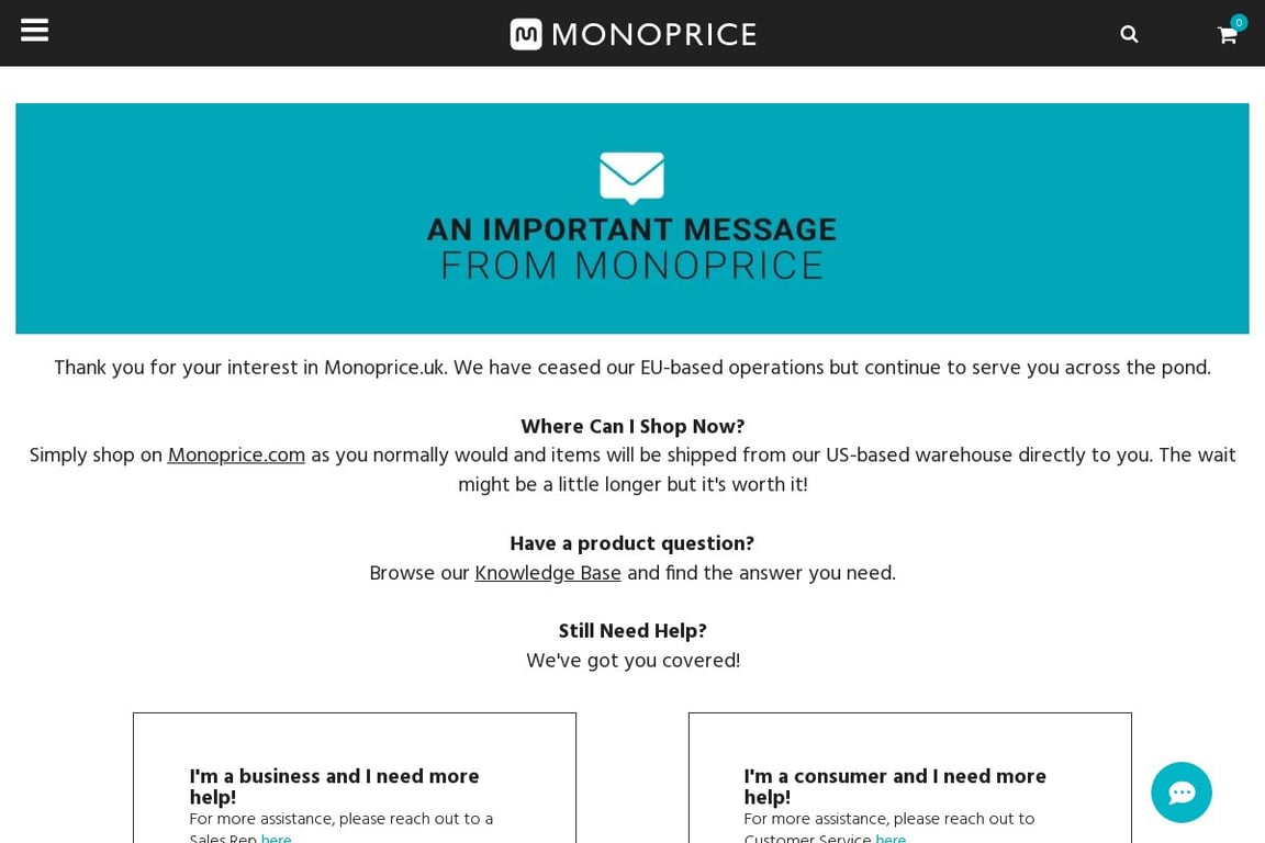 Monoprice homepage