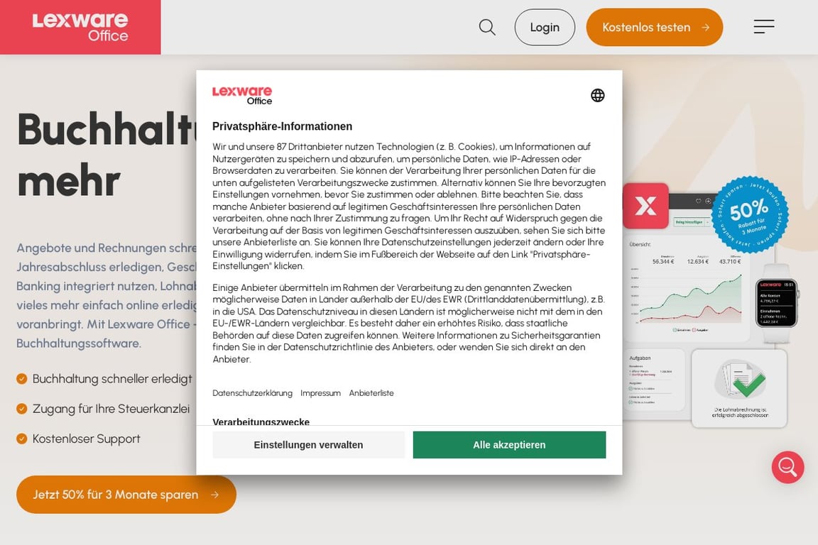 lexoffice homepage