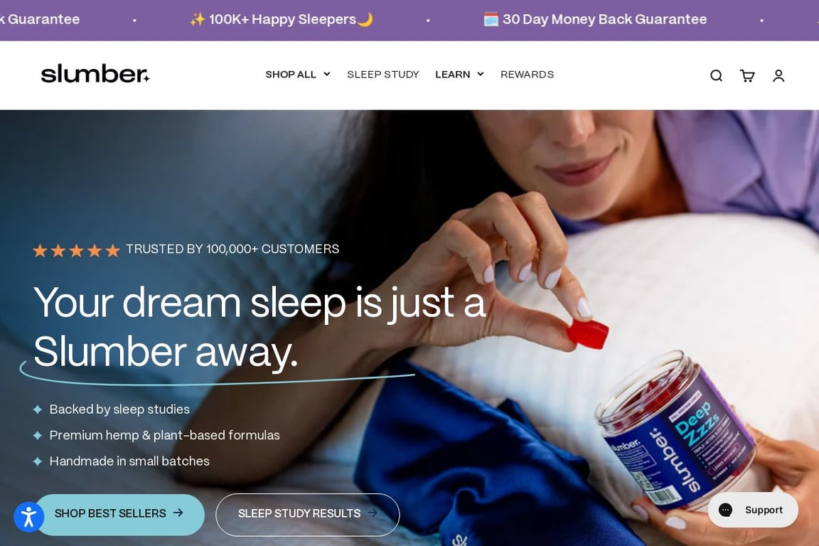 Slumber CBN homepage