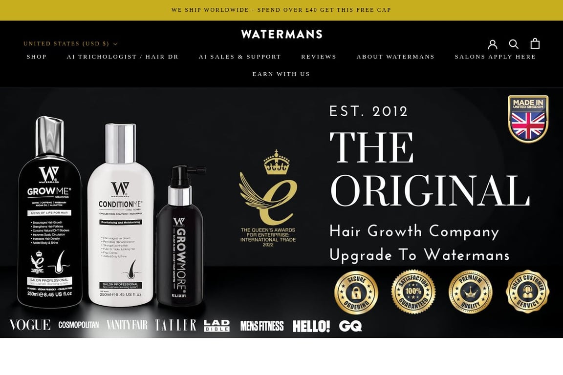 Watermans homepage