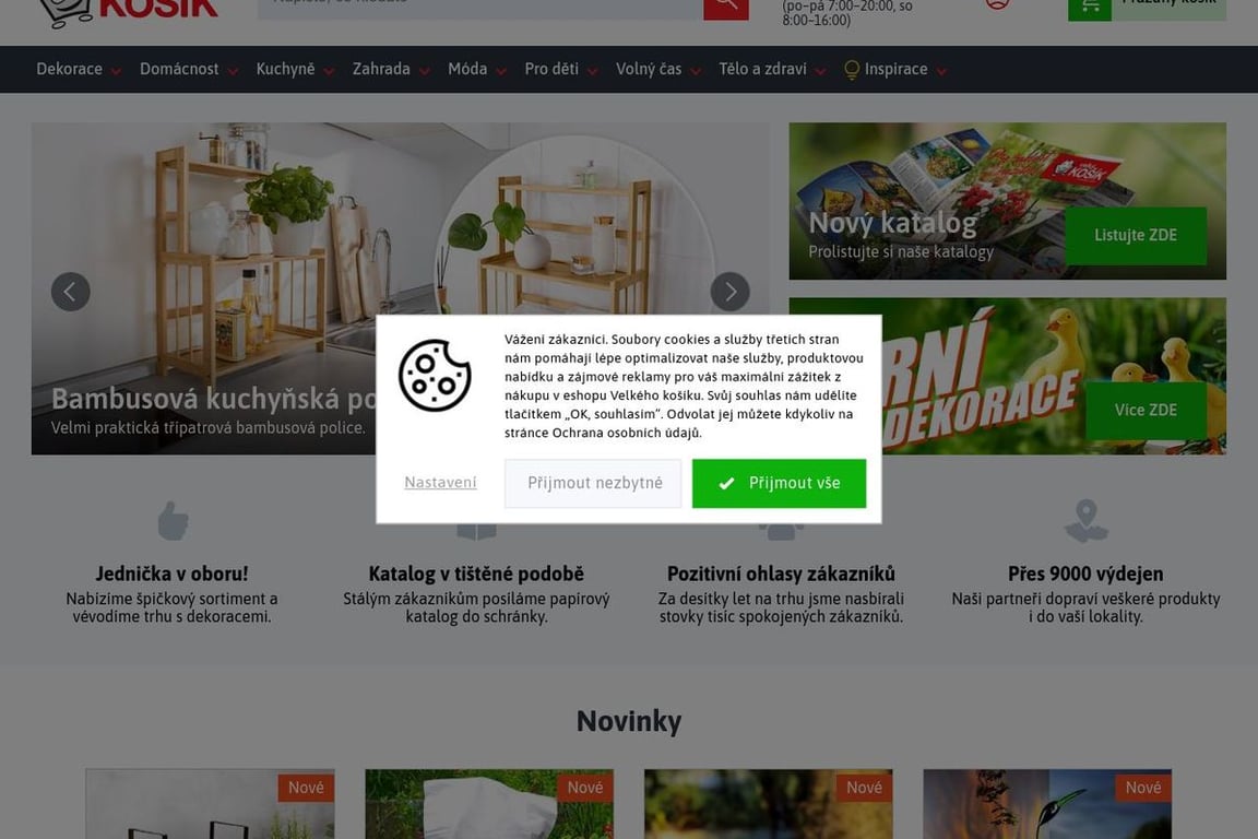 VelkyKosik.cz homepage