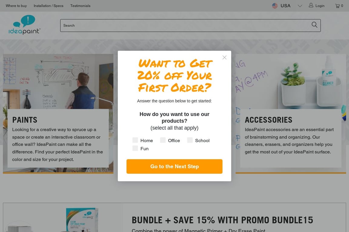 Idea Paint homepage