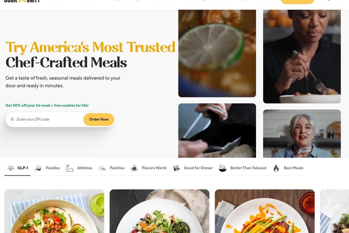 Cook Unity homepage