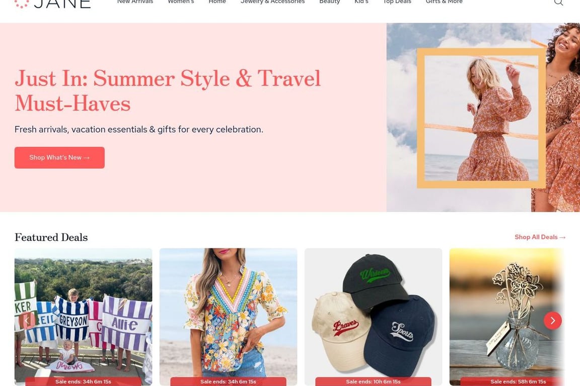 Jane Preferred homepage