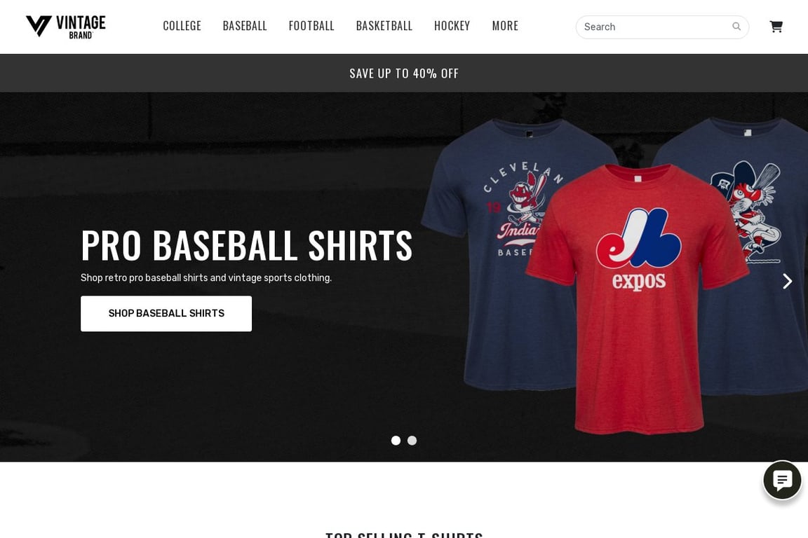 Vintage Brand homepage