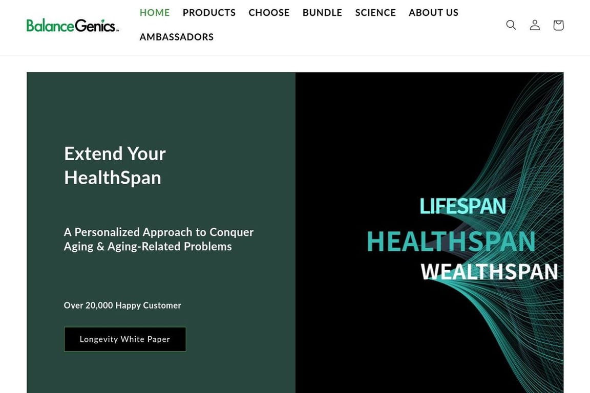 BalanceGenics homepage