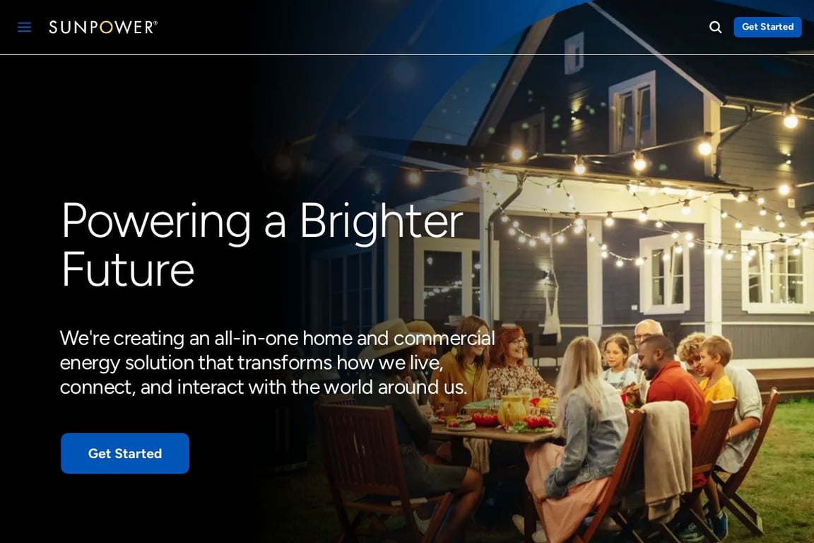 SunPower homepage