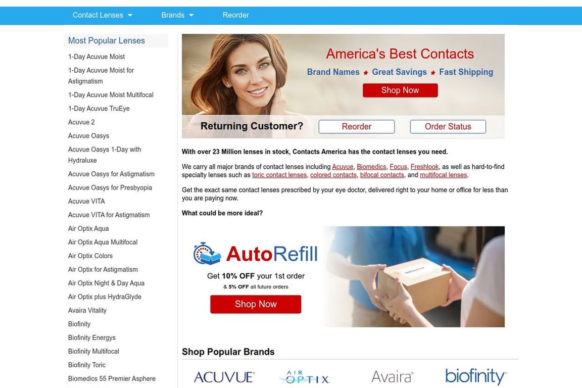 ContactsAmerica homepage