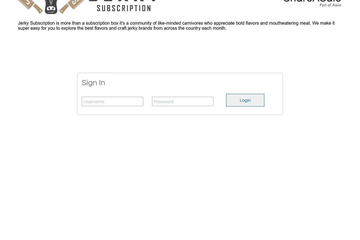Jerky Subscription affiliate program signup page