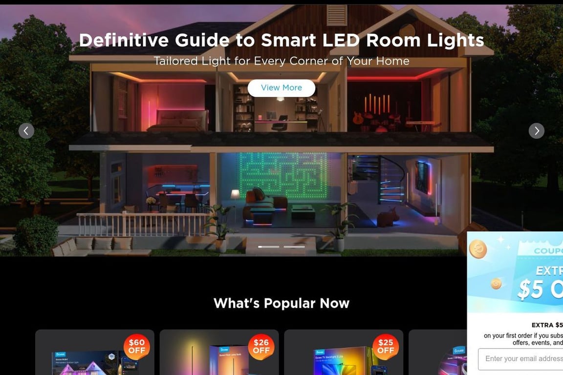 Govee homepage