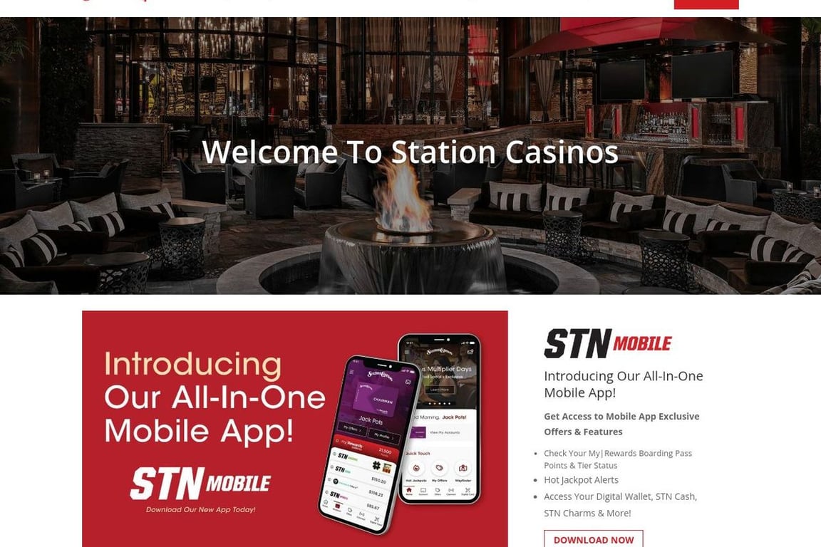 Station Casinos Preferred homepage