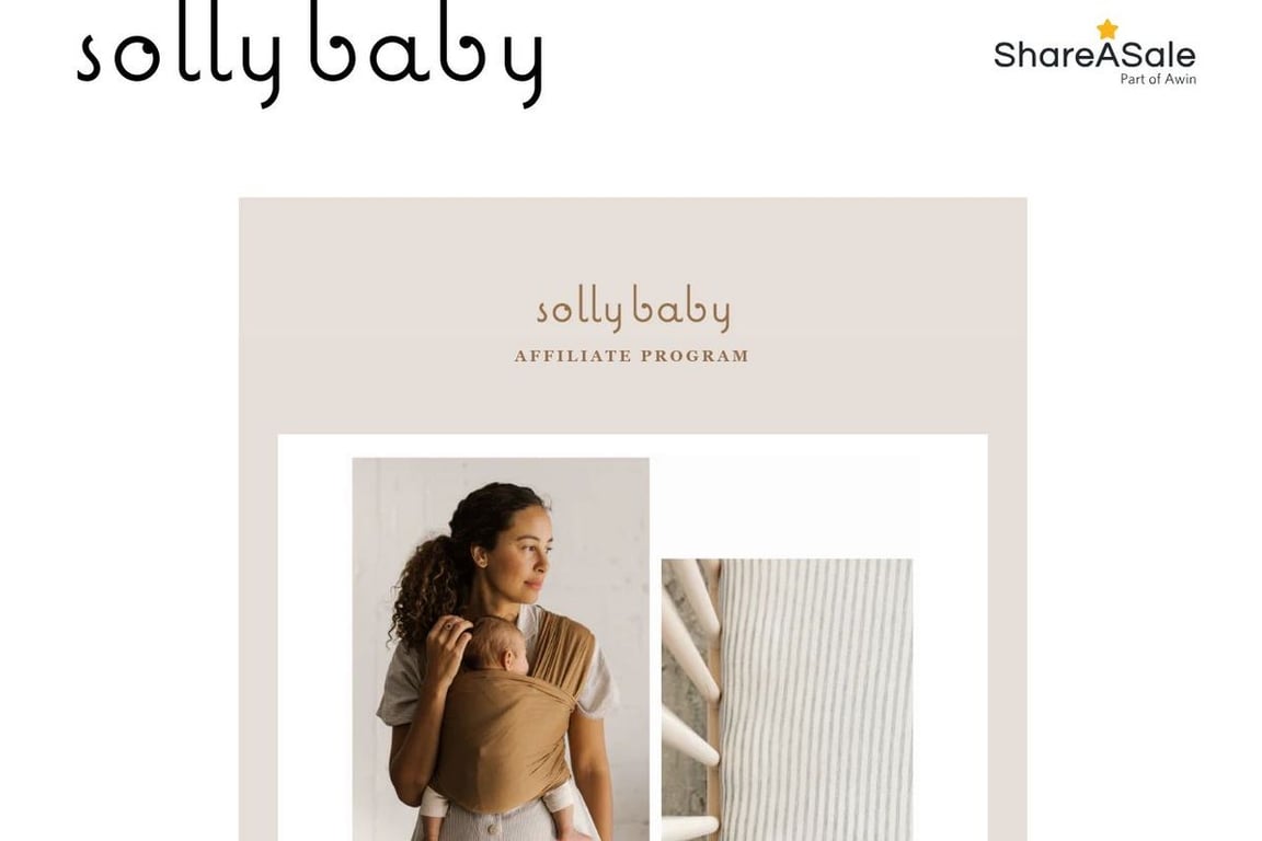 Solly Baby affiliate program signup page