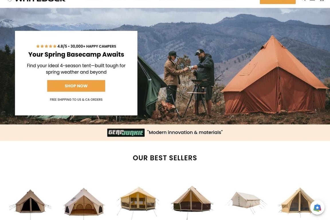 White Duck Outdoors homepage