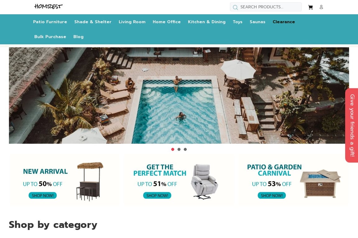 Homrest homepage