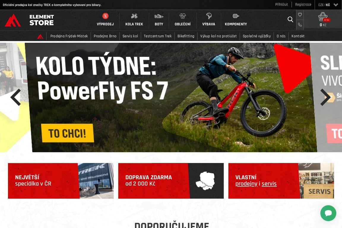 Elementstore homepage