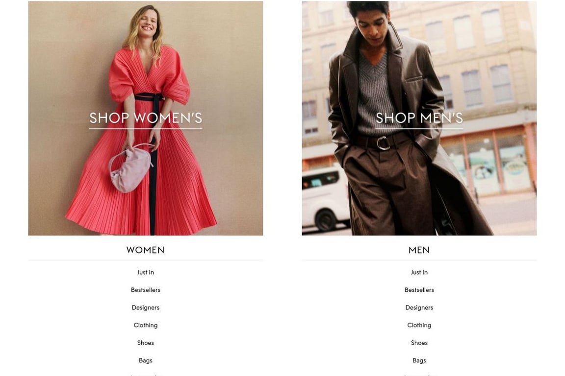 The Outnet US & CA homepage