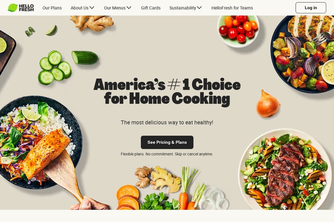 HelloFresh homepage