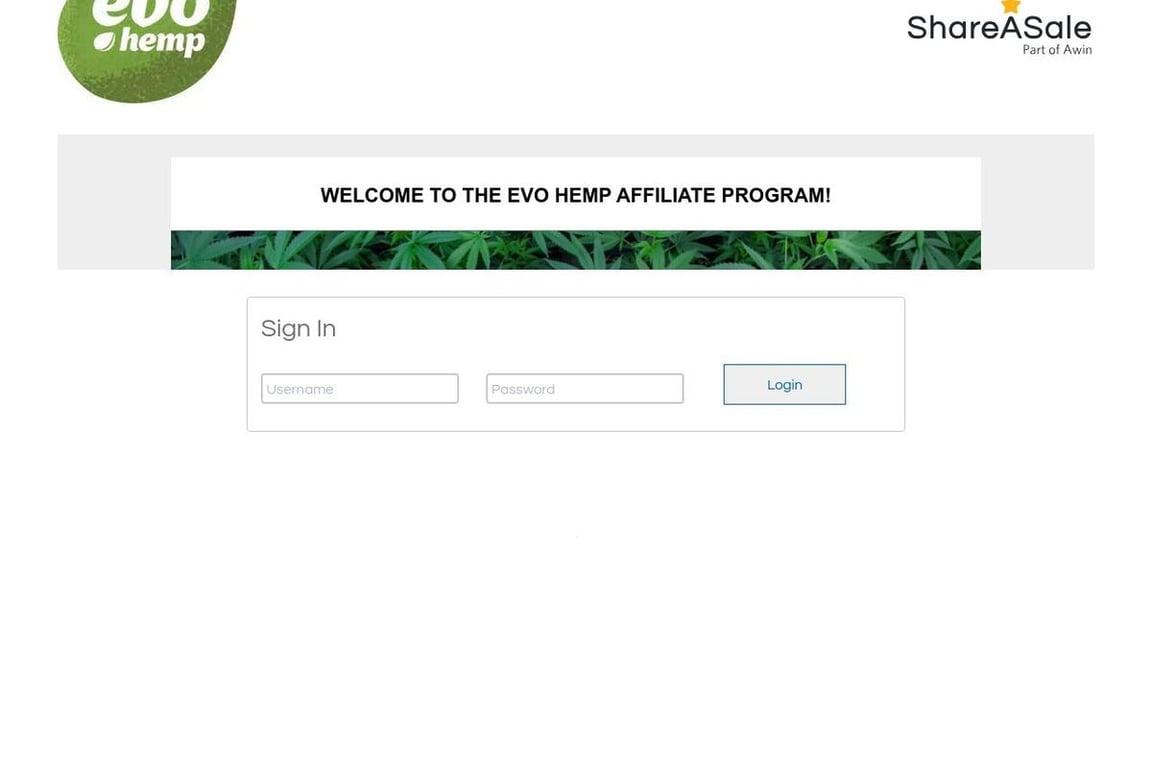 Evo33 affiliate program signup page