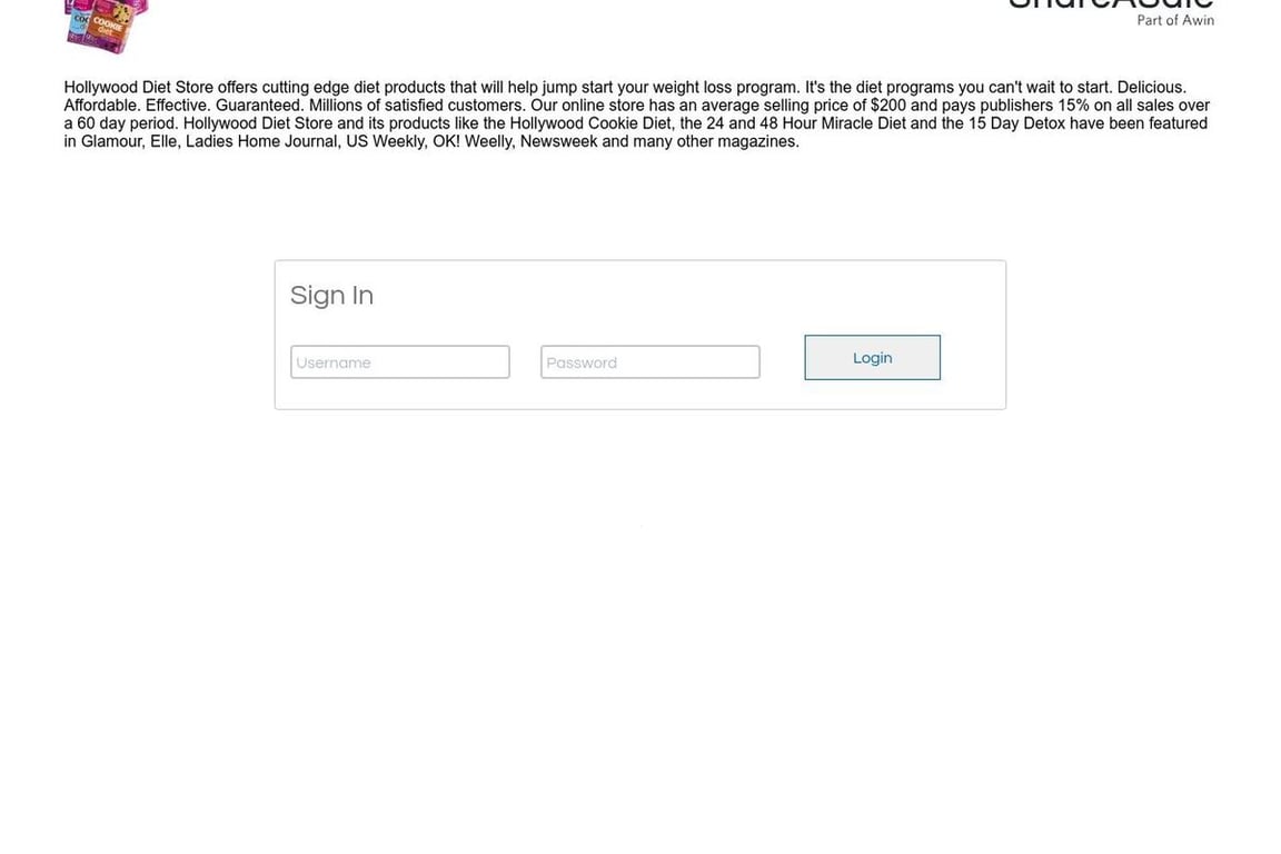 Sunset Health Products, Inc. affiliate program signup page