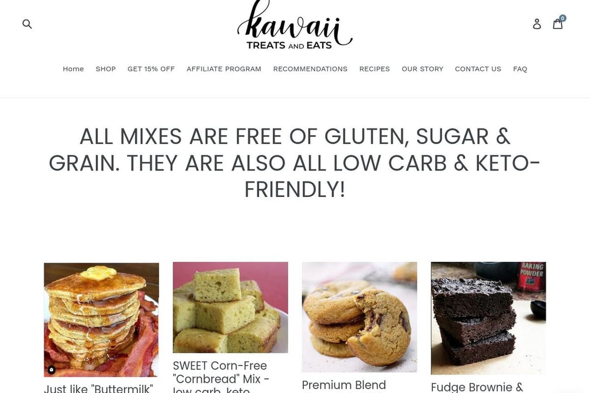 Kawaii Treats and Eats homepage
