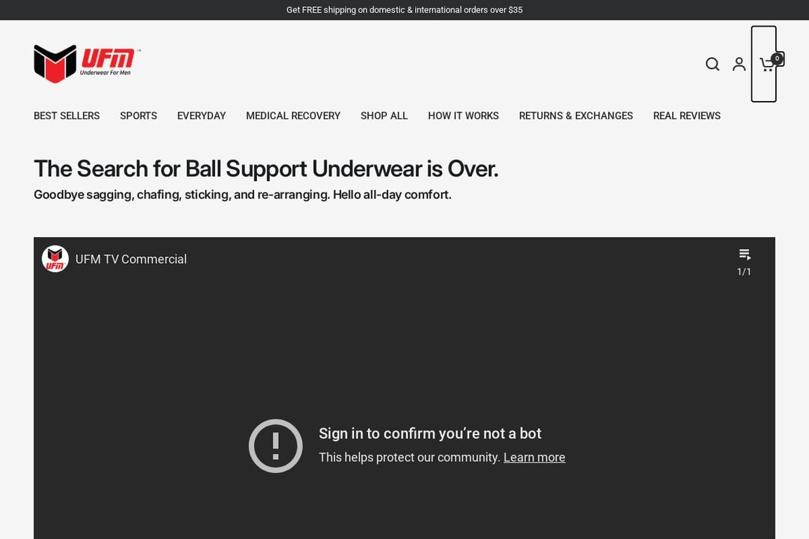 UFM Underwear homepage
