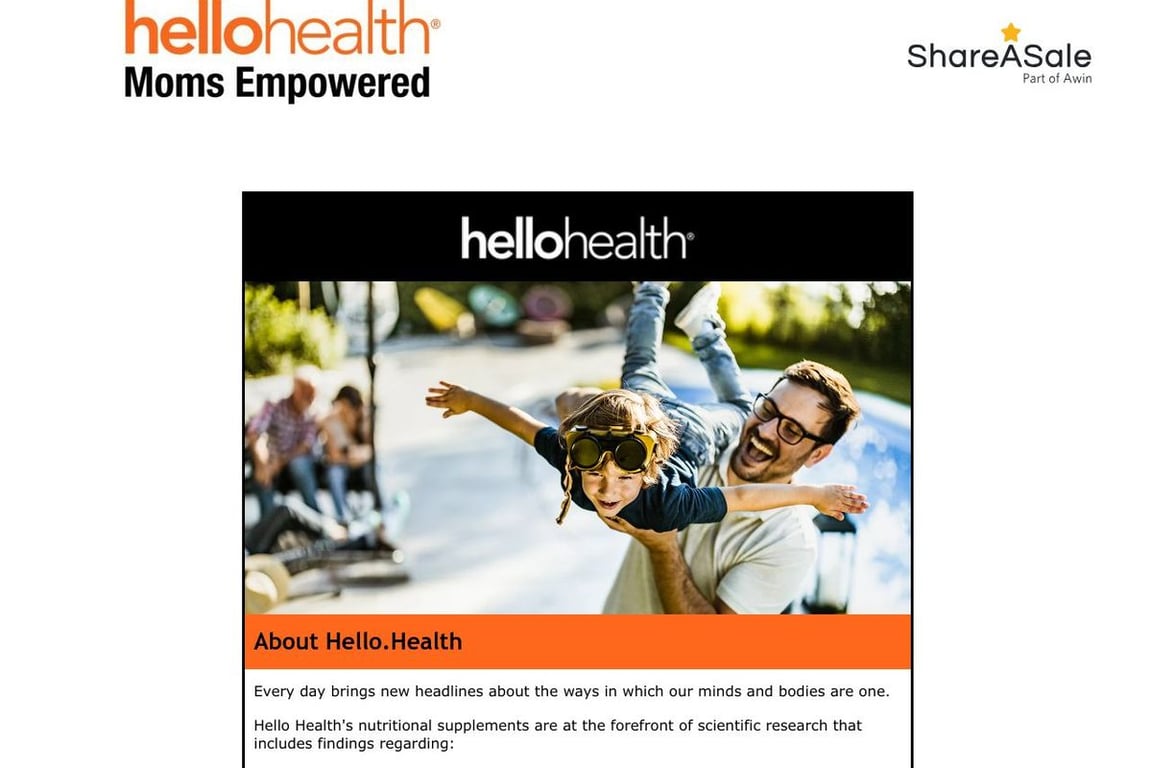Hello Health affiliate program signup page